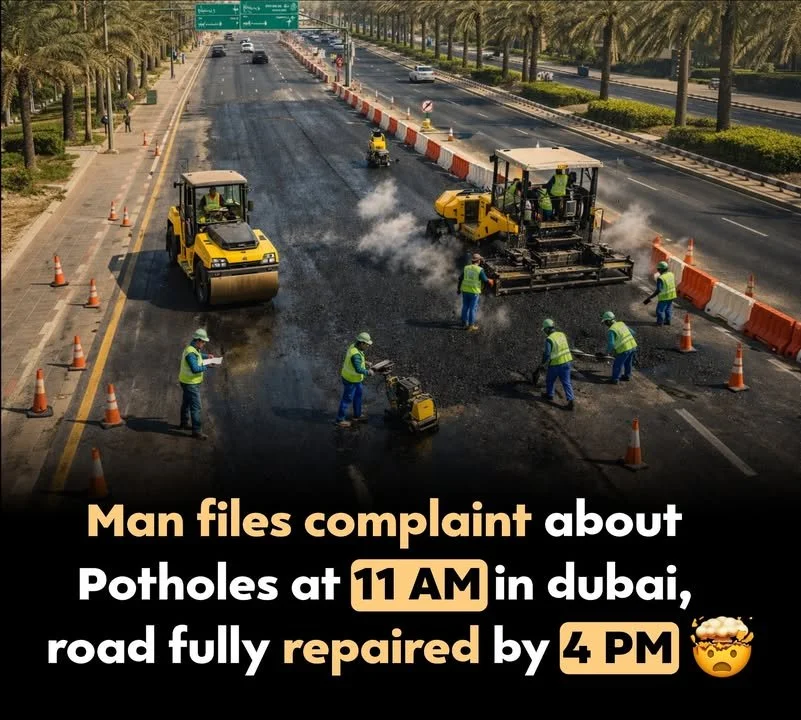 Dubai road potholes repaired quickly, ensuring safety for residents and drivers.