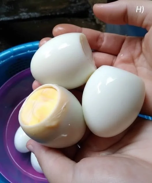 Healthy breakfast of boiled eggs in the morning